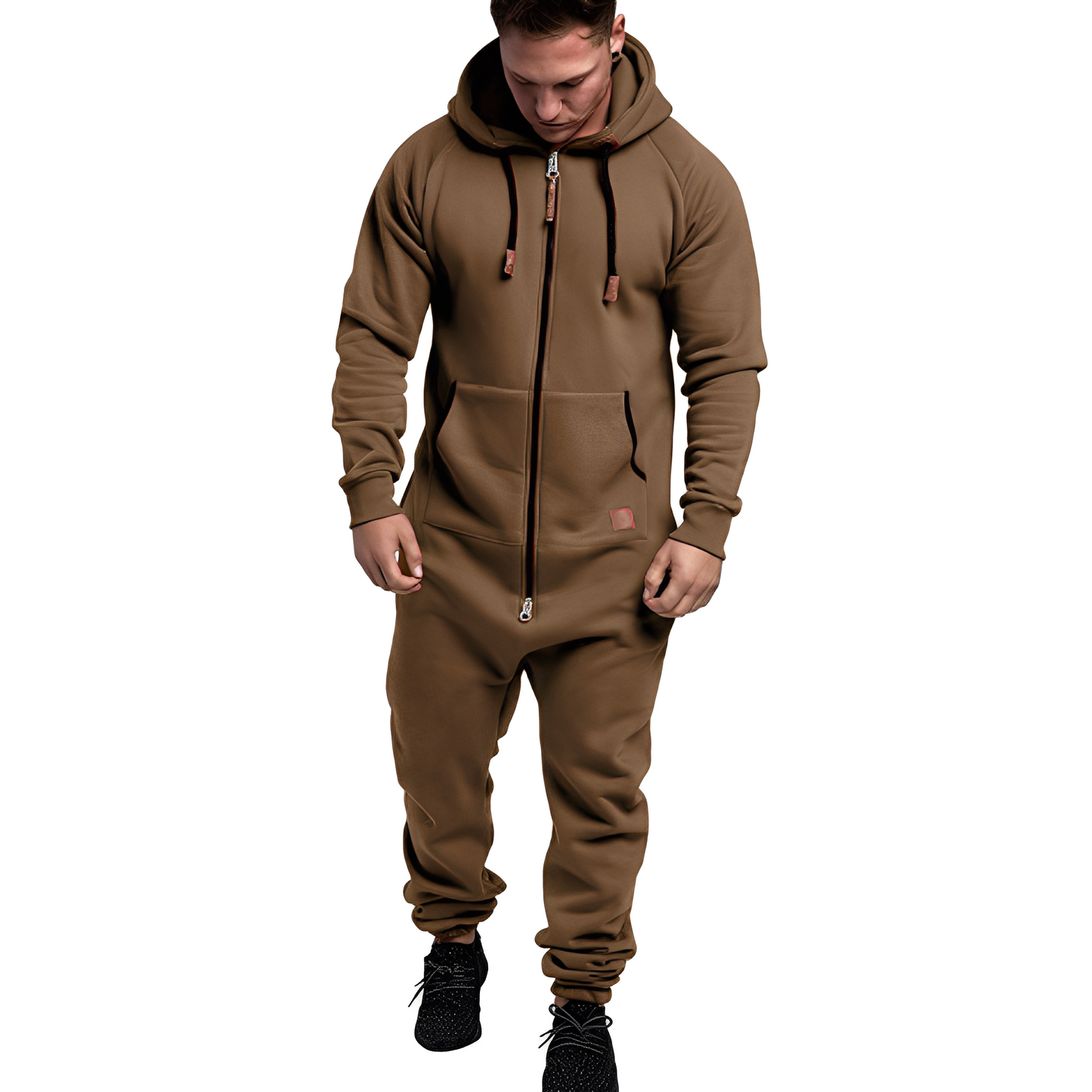 Benson - Bequemer Herren-Fleece-Overall mit Kapuze