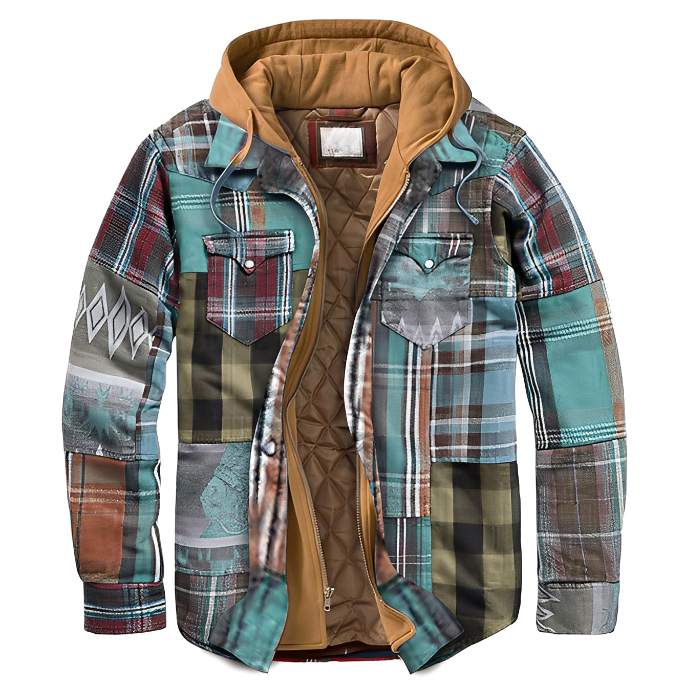Flynn - Herrenjacke mit Kapuze im traditionellen Karomuster