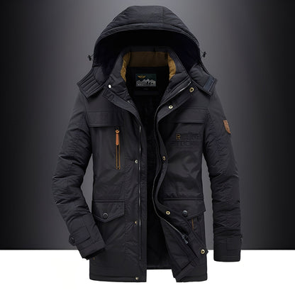 Roydon - Herren-Wintermantel aus Plüsch mit Taschen, warm und bequem