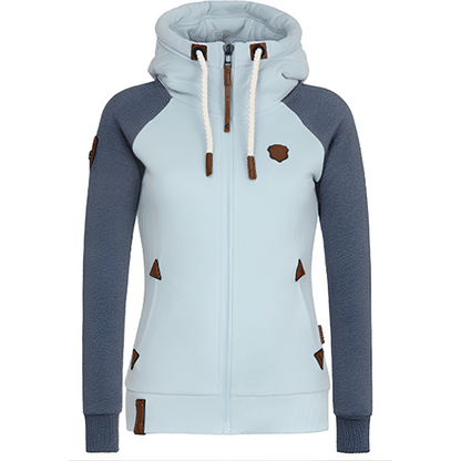 Elinor - Bequemer Damen-Kapuzenpullover mit Reißverschluss