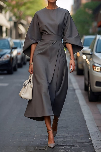 Elena - Elegantes, lässiges Damenkleid mit Gürtel