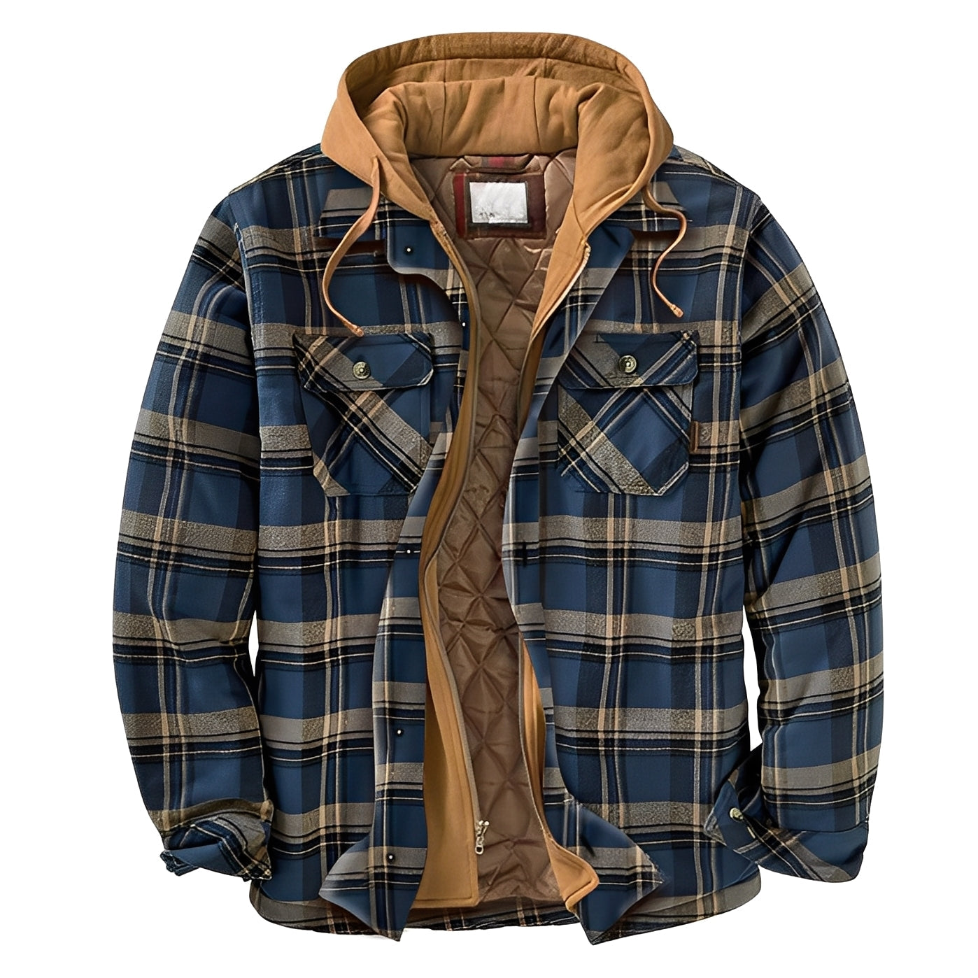 Flynn - Herrenjacke mit Kapuze im traditionellen Karomuster