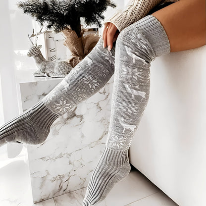 Carol - Modische gestrickte Weihnachtssocken für Frauen