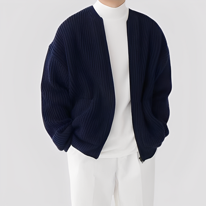 Willy - Bequeme Herren-Strickjacke mit Zipper