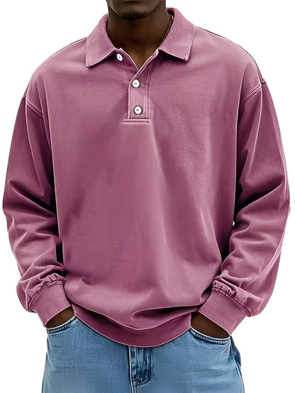 Clayton - Traditionelles Herren-Poloshirt mit langen Ärmeln