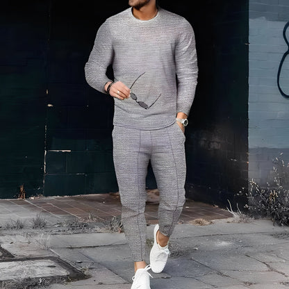 Dillan - Bequemes Slim-Fit-Set für Herren im Waffelstil