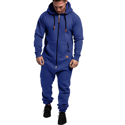 Benson - Bequemer Herren-Fleece-Overall mit Kapuze