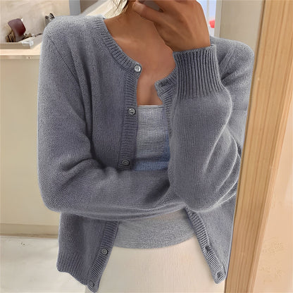 Jaqueline - Schlichter, eleganter Damenstrickcardigan