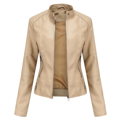 Martha - Modische, enge Damenlederjacke