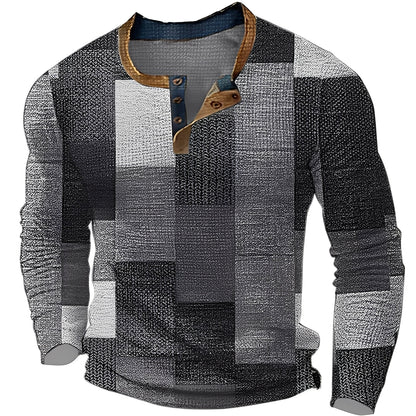Brennan - Bequemes, bedrucktes Langarmshirt für Herren