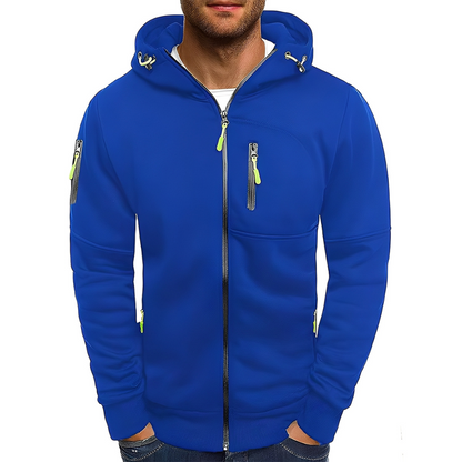 Miller - Komfortable Männerkapuzenjacke mit Reißverschluss