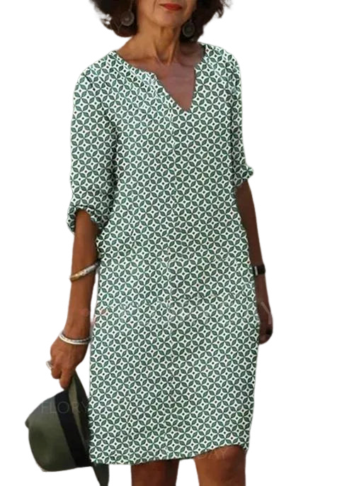 Allie – Kleid mit halblangen Ärmeln in Midi-Länge