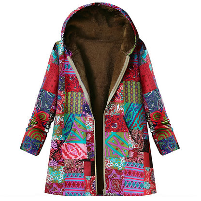 Olyvia - Damenjacke im Retro-Stil mit Muster