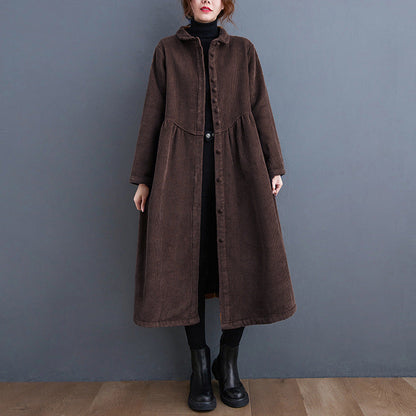 Amelia - Warmer Cord-Mantel mit lockerer Passform für Damen