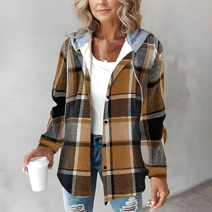 Martina - Bequeme Wolljacke mit Kapuze für Damen