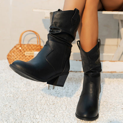 Mirabel - Damenleder-Cowboystiefel im klassischen Stil
