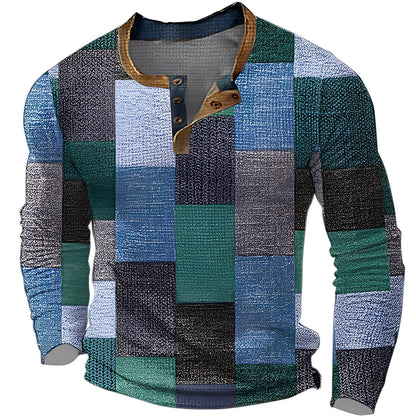Brennan - Bequemes, bedrucktes Langarmshirt für Herren