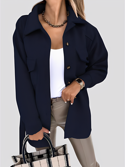 Tiffanie - Moderne, leichte Wolljacke für Damen mit Reverskragen