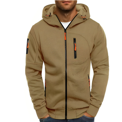 Miller - Komfortable Männerkapuzenjacke mit Reißverschluss