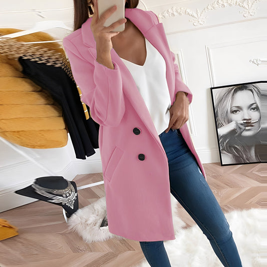 Nichole - Schicker und warmer langer Damenmantel