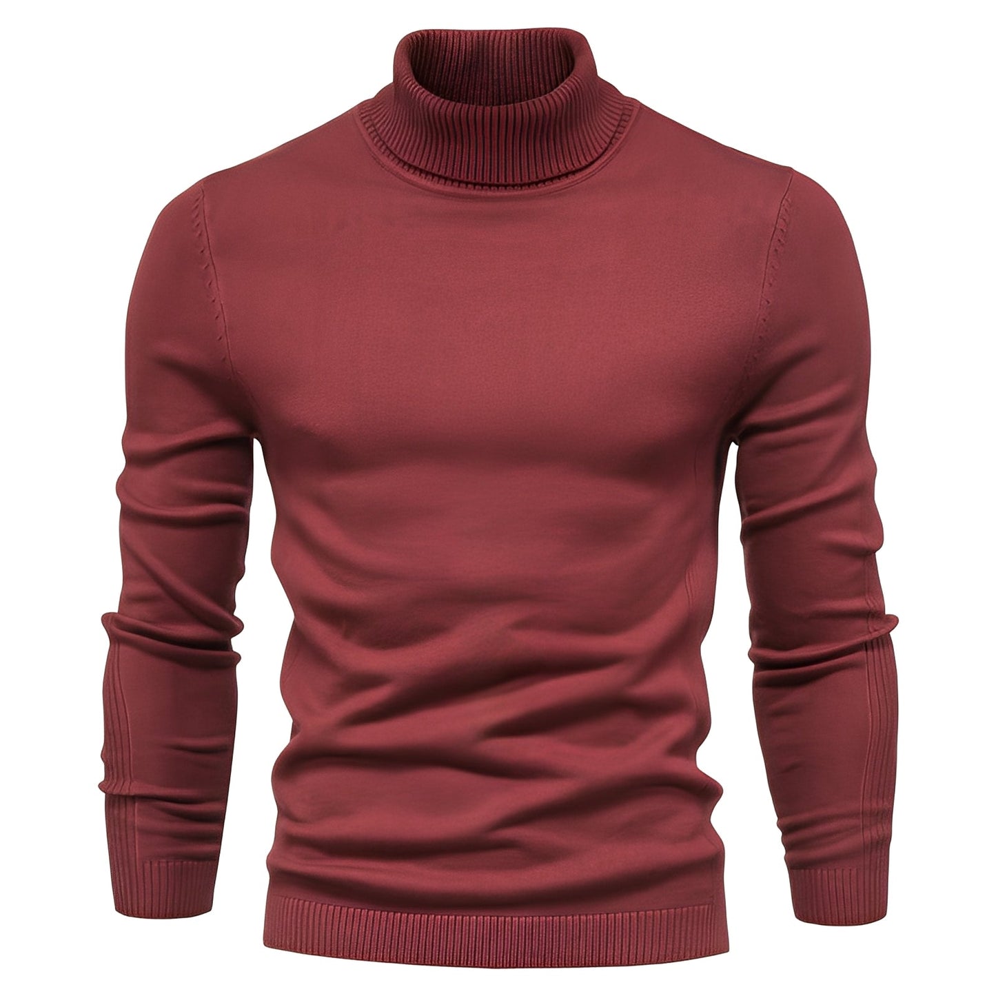 Evans - Leichter, schmal geschnittener Herren-Rollkragenpullover