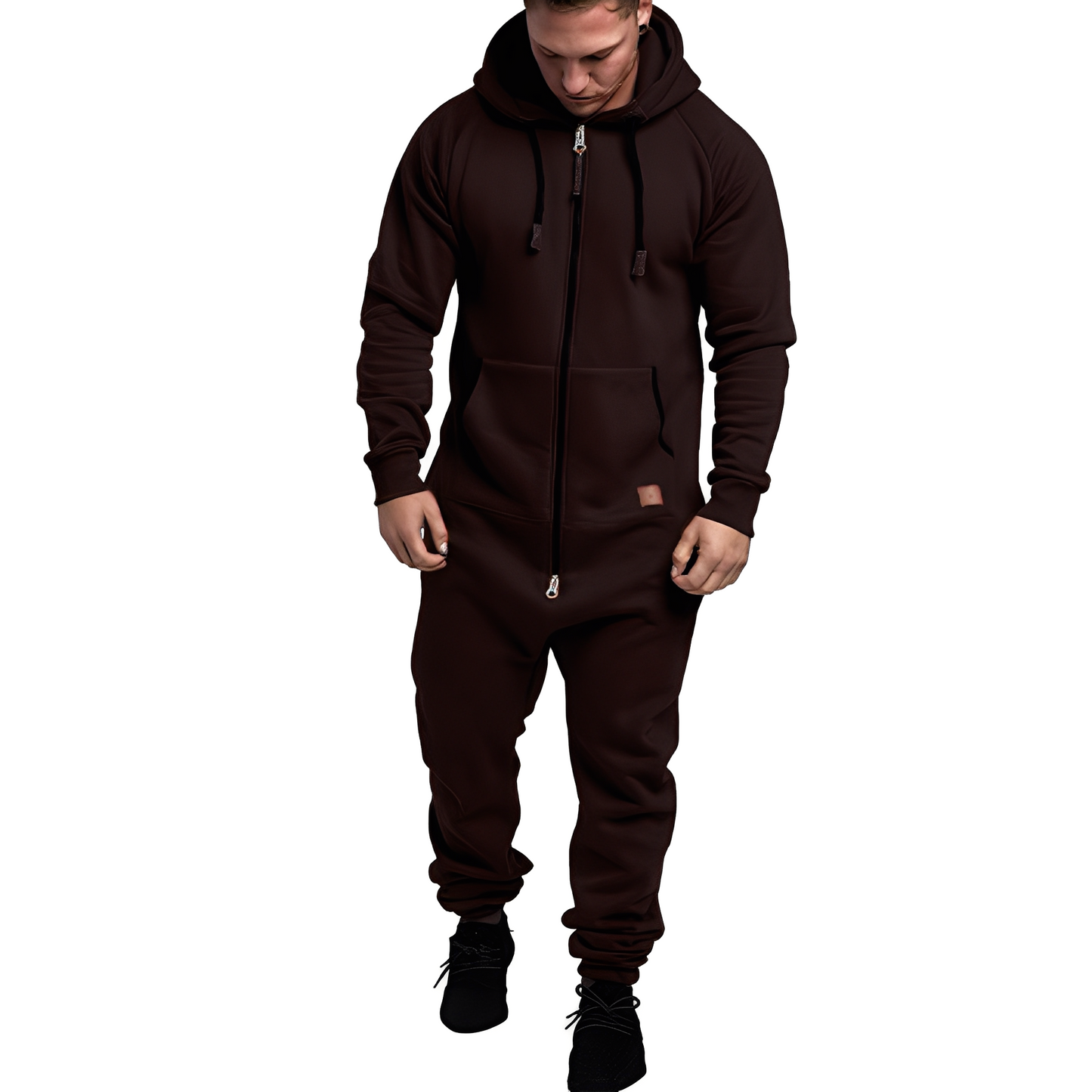 Benson - Bequemer Herren-Fleece-Overall mit Kapuze