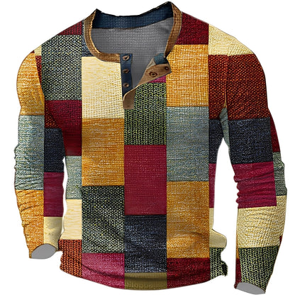 Brennan - Bequemes, bedrucktes Langarmshirt für Herren