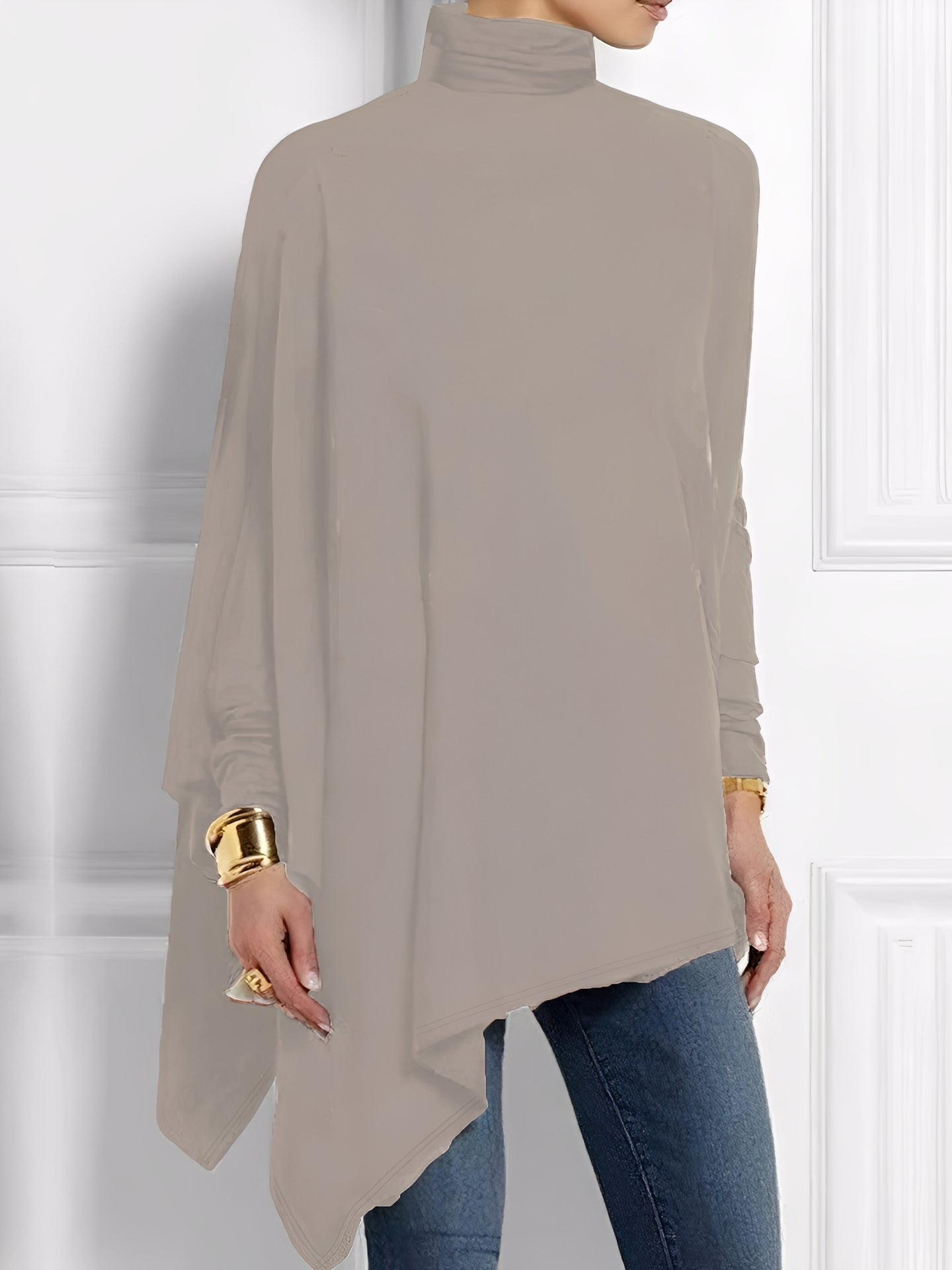 Kalysta - Stylisches Fleece-Top mit schrägem Design für Damen