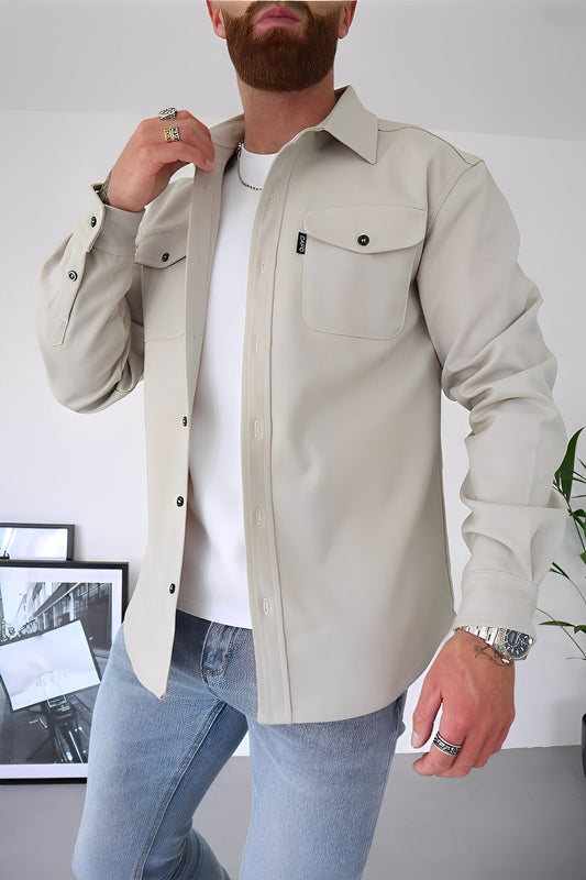 David - Lässiges Hemd für Männer mit Taschen