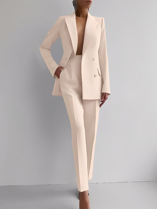 Nydia - Modisches schmal geschnittenes Set mit Blazer und Hose für Damen