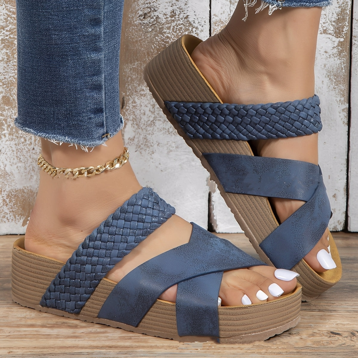 Kerry - Schicke, bequeme Damensandalen aus Stoff