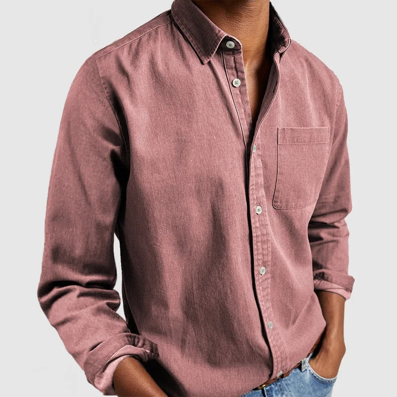 Maxime - Bequemes Jeanshemd Weicher Stoffmix