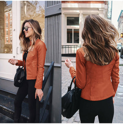 Amber – Modische Kunstlederjacke für Frauen