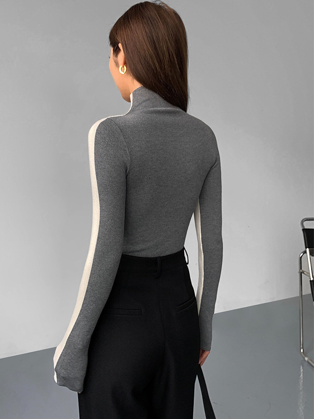 Tabea – Wendbare Strickoberteil in zwei Farben