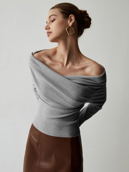 Yasmin – Schulterfreies Stricktop