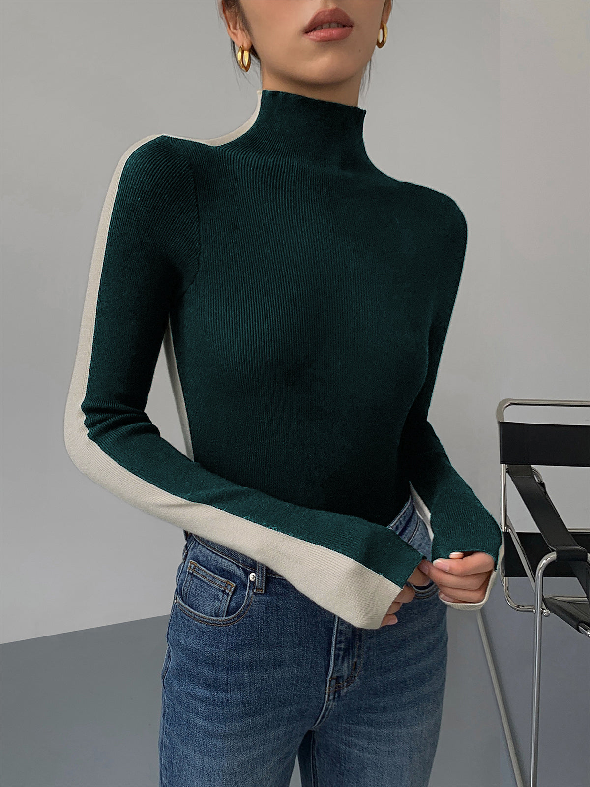 Tabea – Wendbare Strickoberteil in zwei Farben