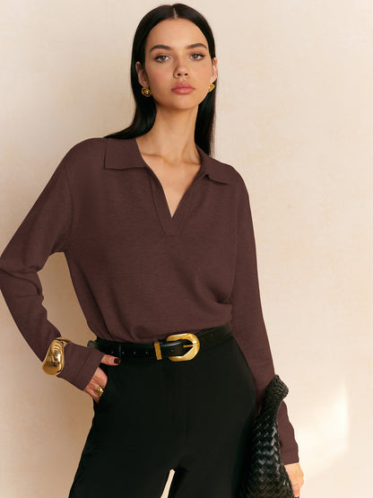 Fiona – Pullover mit weitem Kragen