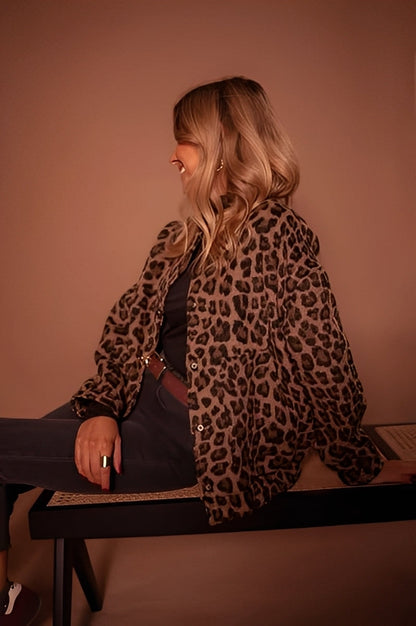 Lea – Bomberjacke mit Leopardenmuster
