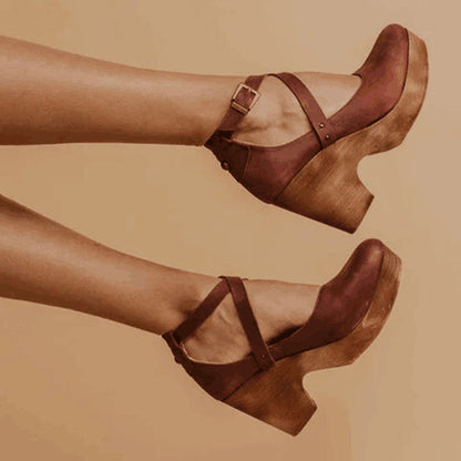Isabelle – Mary Jane Schuhe mit Block-Absatz