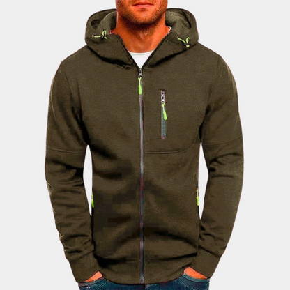 Bilbo - Vielseitiger Männerpullover mit Kapuze und Reißverschluss
