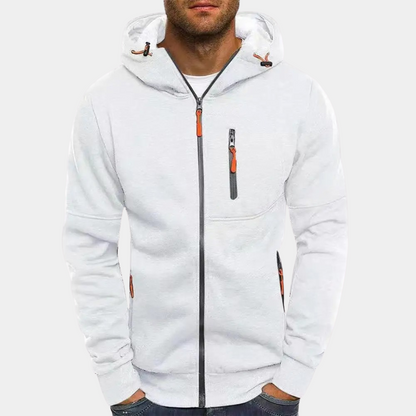 Bilbo - Vielseitiger Männerpullover mit Kapuze und Reißverschluss