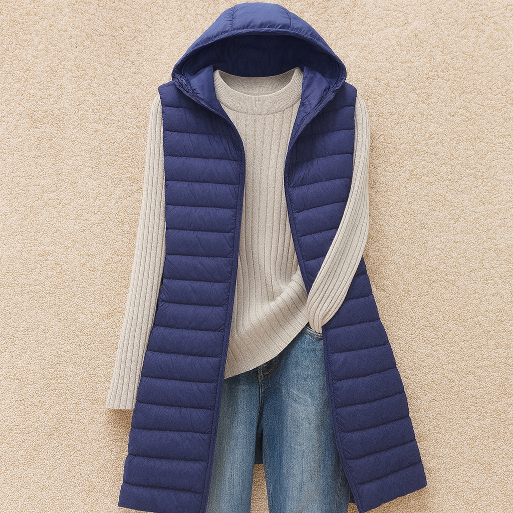 Joelle - Modische lange Stepp-Damenweste