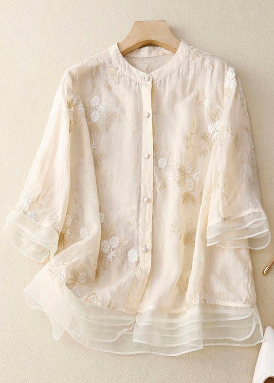 Elaine - Bestickte Vielseitige Bluse