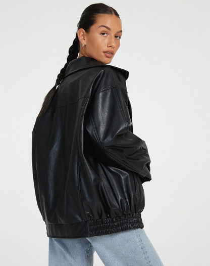 Anouk – Weite Damenlederjacke