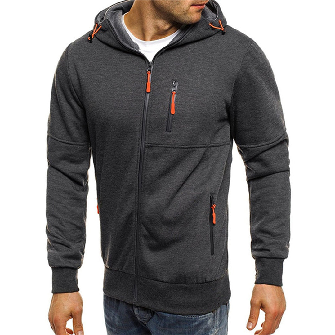 Bilbo - Vielseitiger Männerpullover mit Kapuze und Reißverschluss