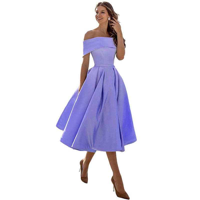 Hilf - Elegantes, satiniertes Abendkleid für Damen
