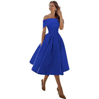 Hilf - Elegantes, satiniertes Abendkleid für Damen