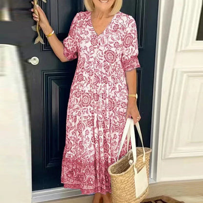 Sophia - Bohème-Kleid mit V-Ausschnitt