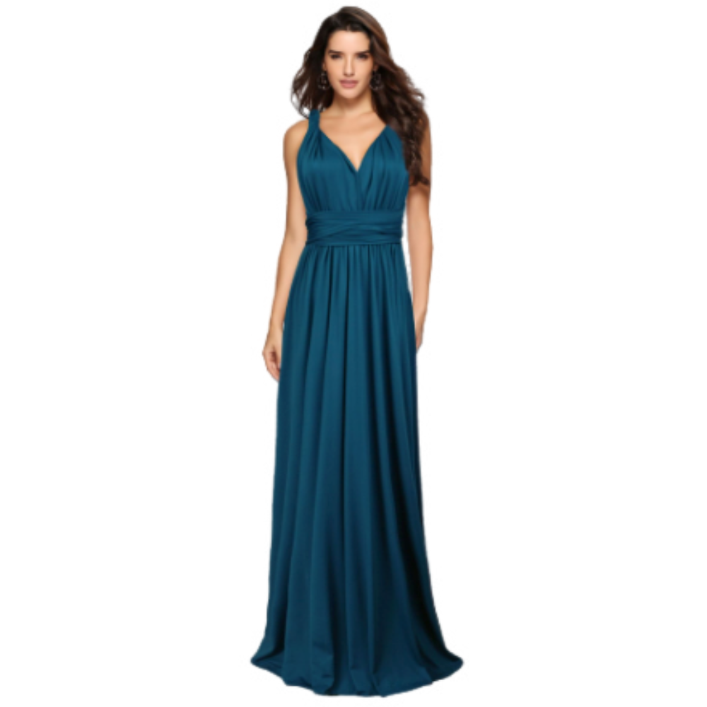 Amira – Langes sexy Kleid mit V-Ausschnitt
