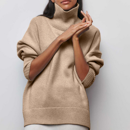 Aponi - Bequemer Damen Rollkragenpullover